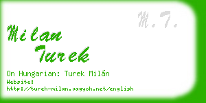 milan turek business card
